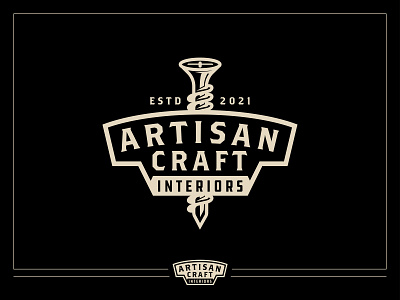 Artisan Craft | 01 badge brand building craft illustration logo screw vector woodwork