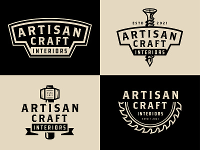 Artisan Craft | Comps badge brand branding building craft illustration logo vector woodwork