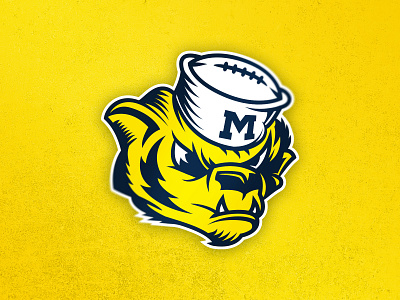 Wolverine Athletic Logo athletic brand illustration logo michigan sports wolverine