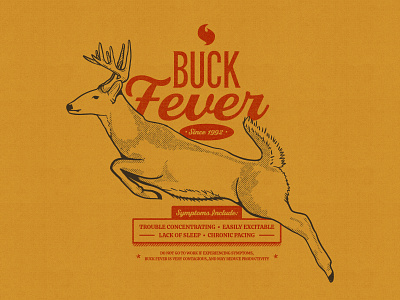 Buck Fever buck deer illustration michigan white tail