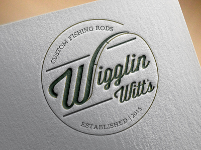 Wigglin Witt's brand fishing illustration logo