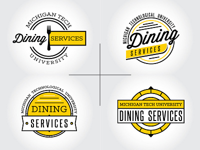 MTU Dining Services (WIP) brand concept dining illustration logo michigan mockup services tech update