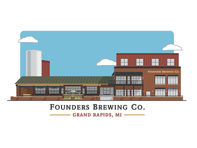 Founders Brewing Co beer brewery founders grand rapids illustration michigan