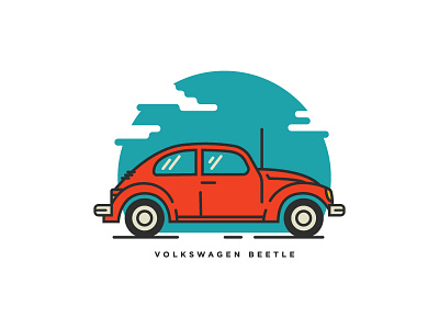Beetle (WIP) asset beetle bug car flat illustration line volkswagen vw