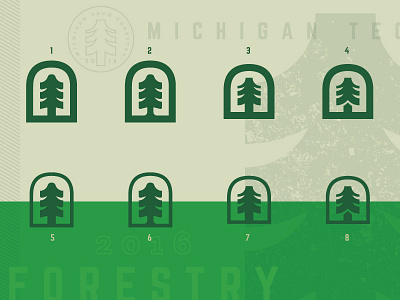 Forestry Icon (WIP) badge concept icon mockup pine tree