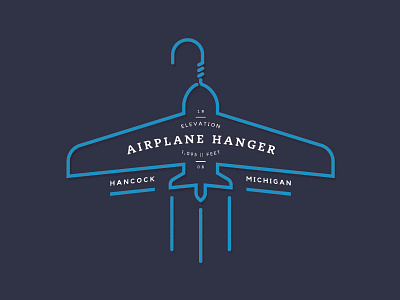 Airplane Hanger airplane doodle hanger illustration michigan type