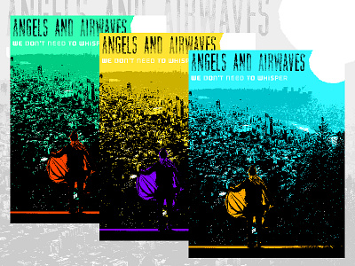 Gig poster 1 hour challenge - Angels and Airwaves challenge gig poster illustration photo manipulation practice