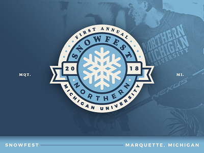 Snowfest Badge badge illustration michigan patch snow snowfest