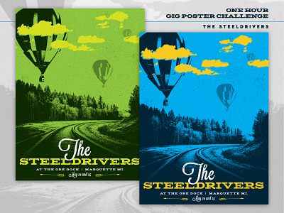 One Hour Gig Poster band bluegrass gig poster music poster steeldrivers