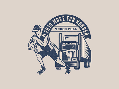 Truck Pull illustration athlete illustration mack patch rope semi truck truck pull vector