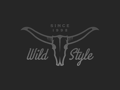 Wild Style brand bull farm illustration logo mark print skull typogaphy