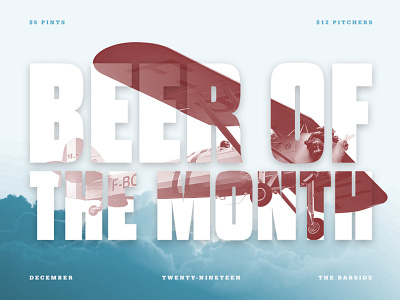 Beer Of The Month (quick concept) airplane beer concept layout photoshop plane promotion typography web design