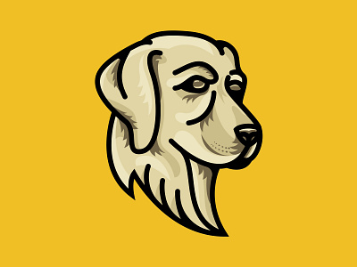 Cash brand dog illustration labrador labrador retriever michigan puppy vector yellow lab