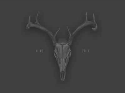 buck skull illustration deer illustration michigan skull texture whitetail