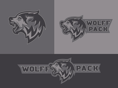 Wolff Pack WIP athletic branding illustration logo print sports wolf wolves