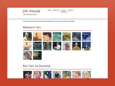 Jim House Art responsive web