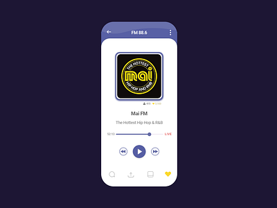 Mobile Radio Concept | UI UX app design application design design interaction minimal product design ui ui design uiux ux