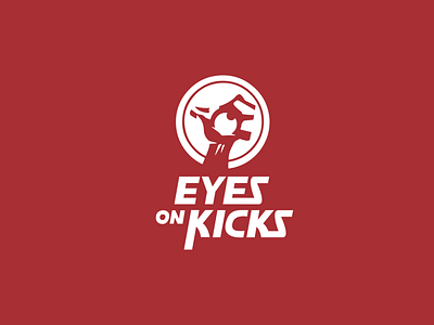 Eyes on Kicks | Circular Logo Design branding design figma flat logo flat logo design illustration interaction logo minimal product design ui design