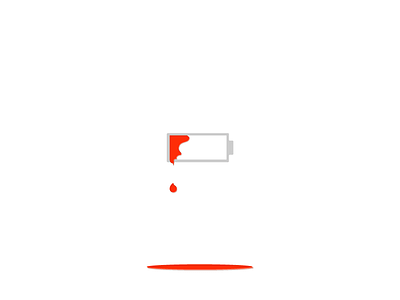 Battery Blood blood halloween icon illustration offset red