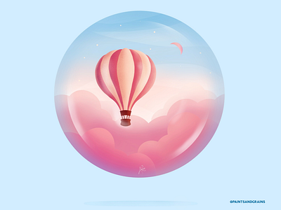 Bubble Landscape Illustration