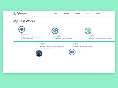 Timeline UI for a custom website or portfolio