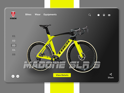 Sports Bike Showcase Webpage UI Design