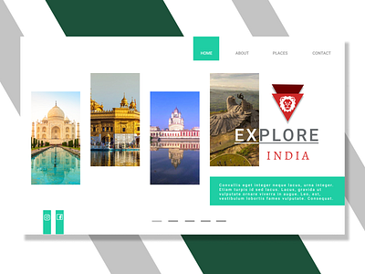 Tourist Attraction Web Design for Travel Agency eagle explore golden temple india kolkata logo taj mahal travel travel website ui uidesign uiux web