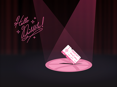 Hello Dribbble! event spotlight stage ticket