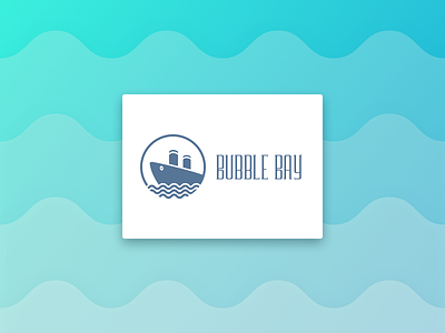 Bubble Bay boat branding bubbles logo ocean ship steamboat water waves