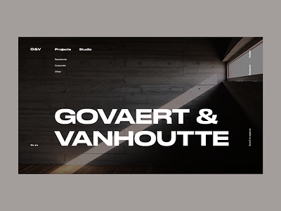 Govaert & Vanhoutte Architects #3 architechture architects black clean concept concrete dark design layout minimal portfolio typogaphy ui ux web