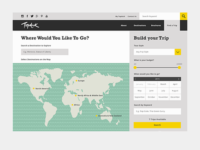 Topdeck Travel Filter filter travel web design website ycn