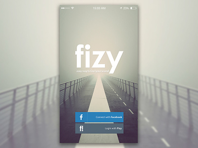 Music App Concept Welcome Screen - Fizy
