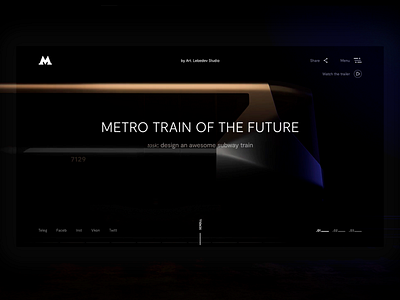 METRO TRAIN OF THE FUTURE - Promo page branding design icon minimal typography ui ux web website