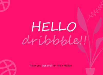 Hello Dribbble! hello invite thanks thanks for invite
