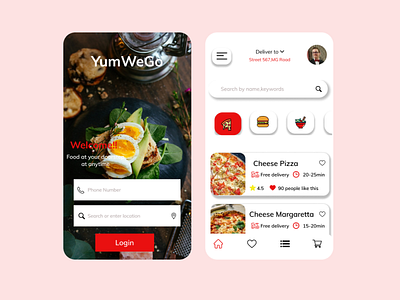 Food delivery restaurant app app design design figma figmadesign flat food food and drink food delivery food delivery app mobile app mobile app design mobile ui restaurant restaurant app ui ux