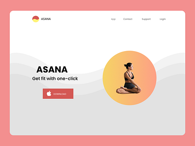 DailyUI003 - Landing Page 003 asanas clean design dailyui design flat landing page ui ux web webdesign yoga