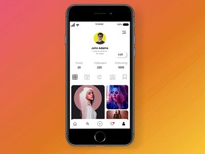 DailyUI006 - Instagram Profile Redesign