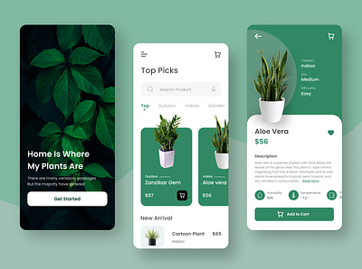 Plant App Design app app design app plant apps apps design figma mobile mobile app modern plant plant app plant apps planting shopping app ui ui design ux ux design