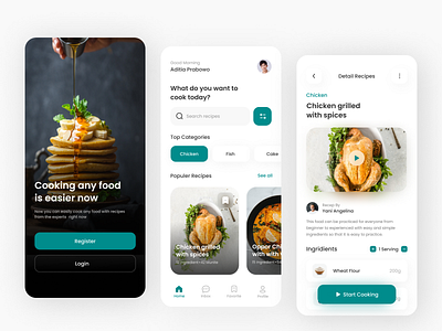 Recipes App Design app app design app recipe app recipes clean course design food minimalist recipe recipes ui ui design ux ux design