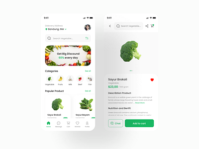 Grocery App Exploration android aplication app app grocery grocery grocery app ios mobile mobile app ui ui design ux ux design vegetable