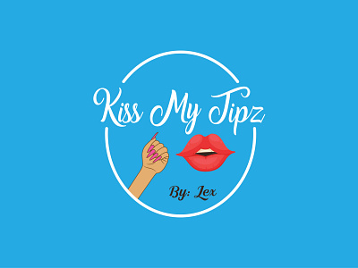 Kiss My Tips Logo Design For Nail Design