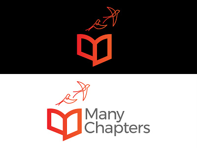 Many Chapters branding business logo corporate identity creative logo elegant logo illustration laxarious logo logo design minimalist logo vector art