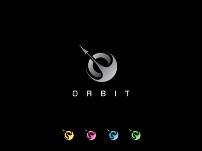 Orbit 3d gradient icon identity letter o logo mark orbit planet simple space symbol