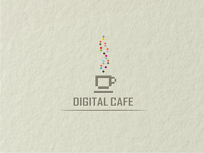 Digital Cafe cafe coffee digital logo pixels