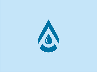 Aqua a aqua drop logo mark water