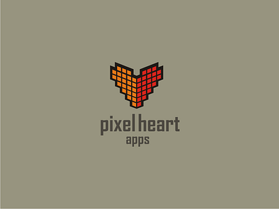 Pixel Heart app icon heart logo pixel