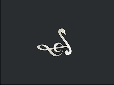 Swan + Clef clef logo swan