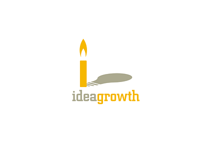 Idea Growth bulb candle growth idea logo