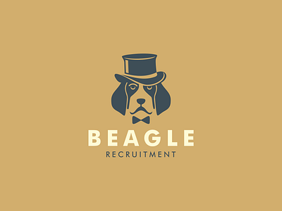 Beagle beagle dog fox hunter hat logo