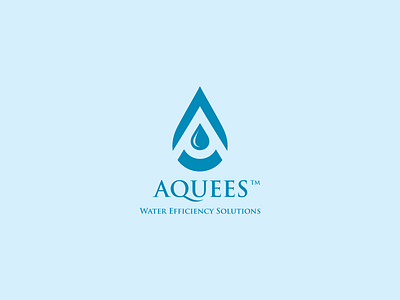 Aquees a aqua drop logo water